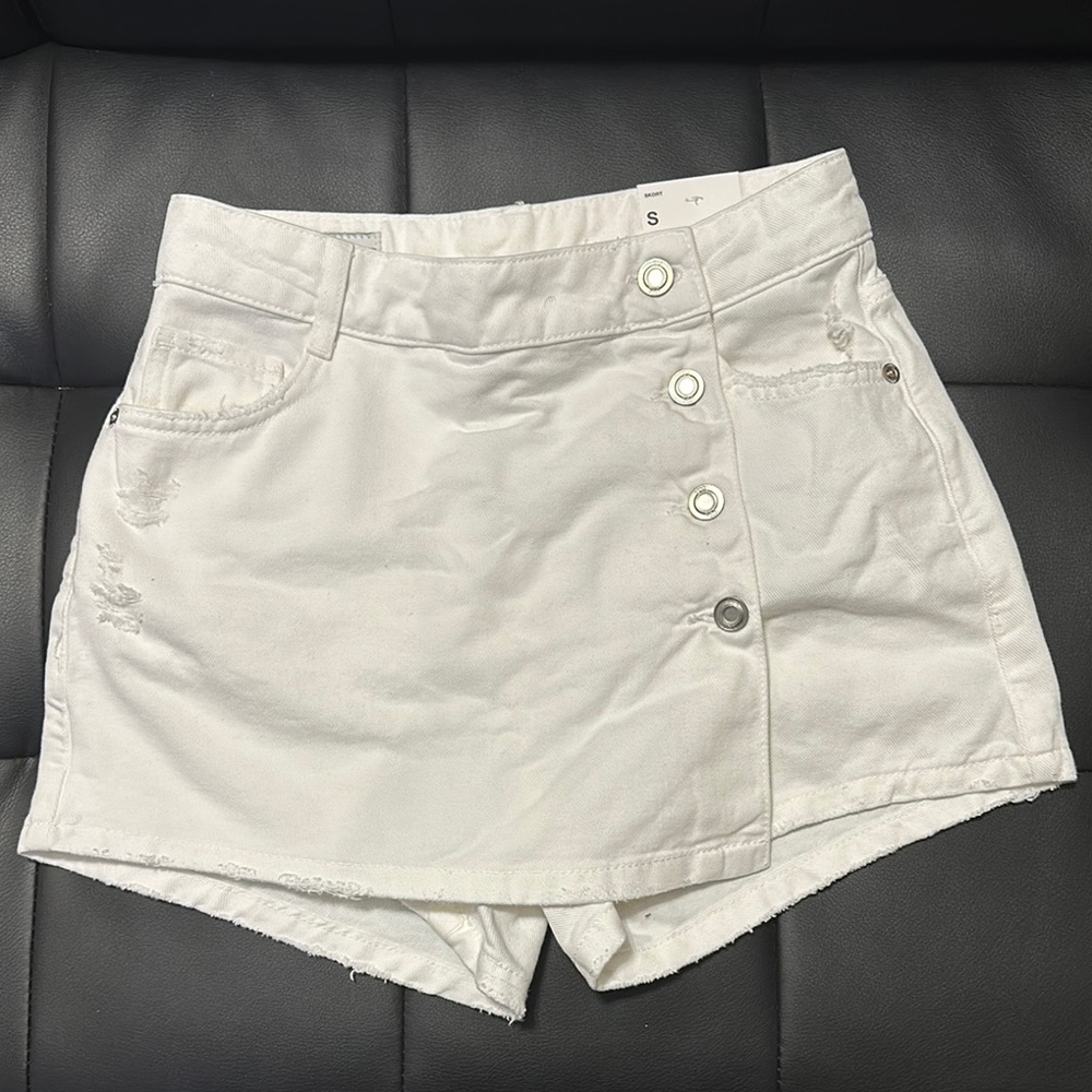 Zara -White Denim Skort